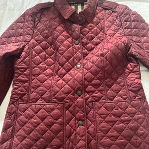 Burberry Quilted Jacket-Cranberry